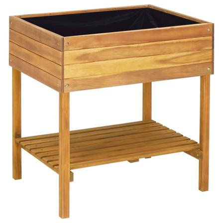 Vidaxl Förhöjd Odlingslåda 78,5x58,5x78,5 Cm Massivt Akaciaträ Brun