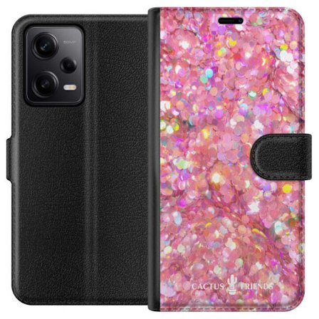 Kompatibel Tegnebogsetui til Xiaomi Xiaomi Redmi Note 12 Pro Cactus and Friends – PinkGlitter