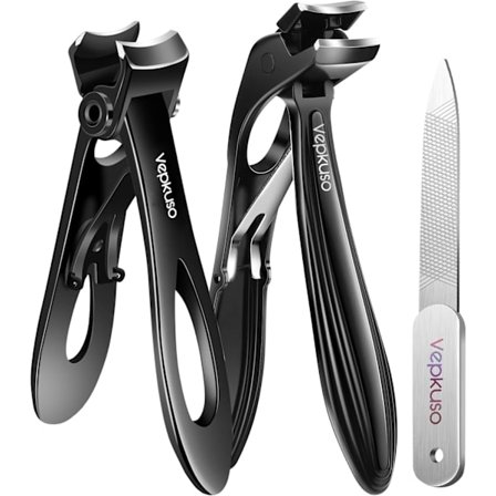 Tåneglklipper- og negleklippersett for eldre - Kraftige tåneglklippere med langt håndtak for tykke tånegler, menn og kvinner | Hygienisk manikyrsett |