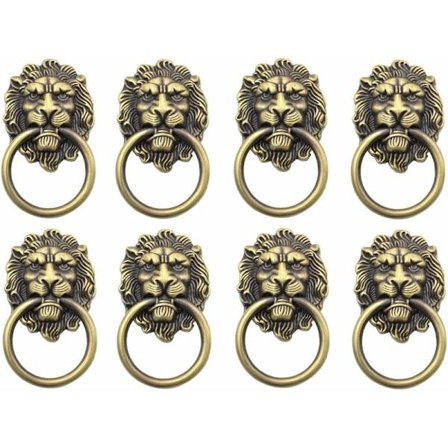 Møbelknop Antik Retro Møbelskab Trækhåndtag Dørknapper Ringe Dørknop Håndtag til Skabe Køkkenskabe D