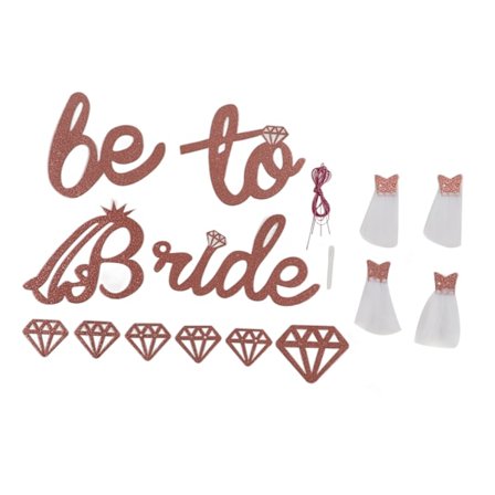 Bröllopsdusch Banner Guld Glitter Papper Glänsande Charmig Bröllopsdusch Skylt Papper Mesh Bride to Be Banner för Bröllopsdusch Roséguld