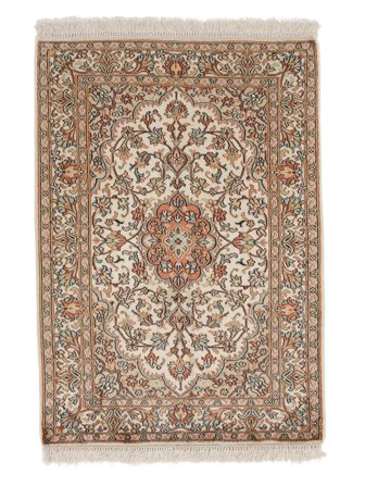 Dywan Kaszmir Czysty Jedwab 70X98 Brunatny/Beżowy (Jedwab, Indie)