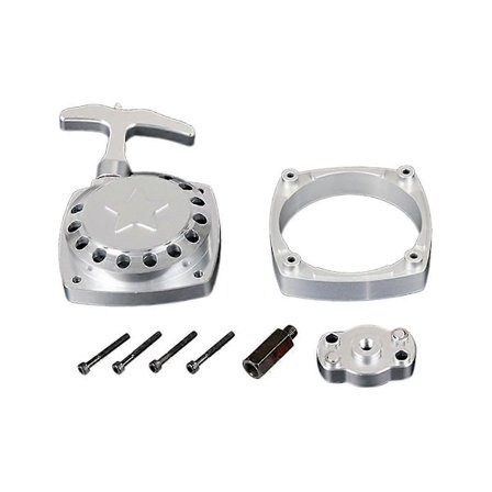 1/5 Rovan Km Baja 5ive T:lle, helppo vetokäynnistin, hopea