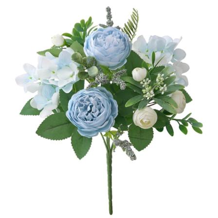 Konstgjord Blomhortensia Simulering Handbunden Bukett