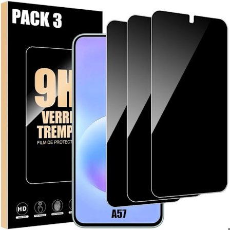 3 Glasbeskyttelse i hærdet glas til Samsung Galaxy A57 5G - Anti-spion Anti-ridser 9H