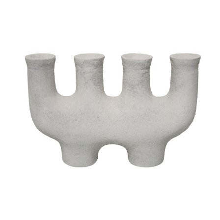 Valkoinen alumiininen kynttilänjalka – 31x9x20cm