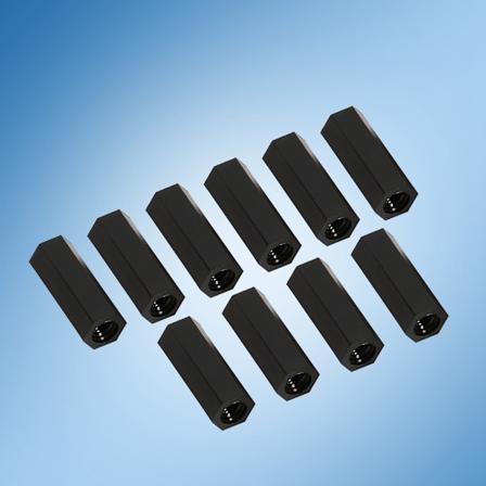 100 stk M2 M3 M4 Plast Nylon Hex Hannhunn Hunn Avstandsholder Rundt Hode Skrue Mutter