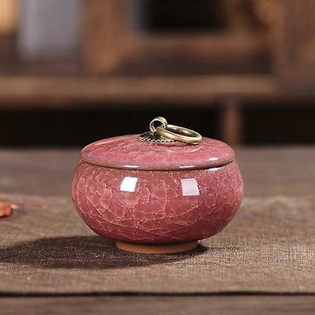 Keramisk Askeurne Forseglet Kremering Begravelsesaske Mindesag Små Dyr Kæledyr Hund Kat Memorial Egnet Hjem Pejse Begravelse gul L rød F red F