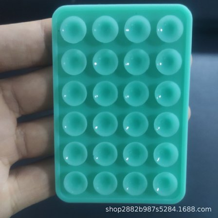 Förtjockad 24-kornig fyrkantig sugkopp, mobiltelefon silikon sugkopp, mobiltelefon surfplatta datorstöd, klistra in hållare