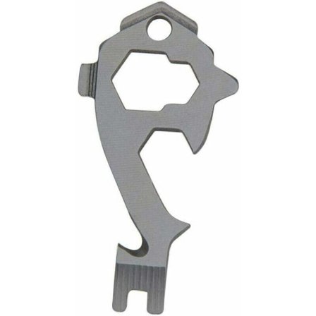 20 i 1 rustfrit multiværktøj i rustfrit stål til nøglering til daglig EDC - lommeværktøj til camping - skruenøgle, flaskeåbner, skruetrækker