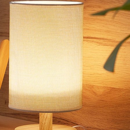 Mini LED USB natbordlampe, varmt lys, beige KLB