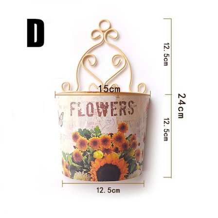 Vägghängande blomkruka Blomkruka Plast Växtkorgar Hängande Flowder Hållare Balkong Trädgård Heminredning