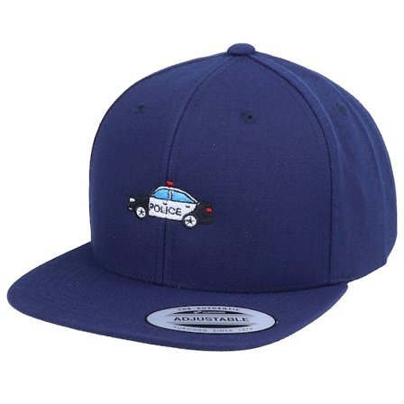 Kiddo Cap - Kids Police Car Navy Snapback Snapback Blue Cap - @ Hatstore