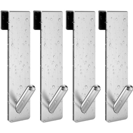 4 kpl Suihkuoven Koukut Oven Takakoukut Lasioveen Yli Koukku-FY