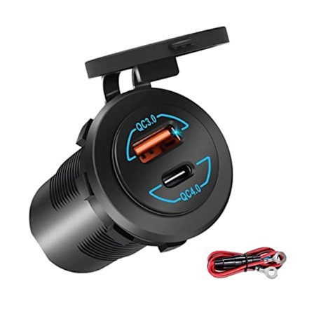 Snabbladdare 4.0 PD QC 3.0 USB-billaddare USB-uttag Snabbladdare för bil, båt, lastbil