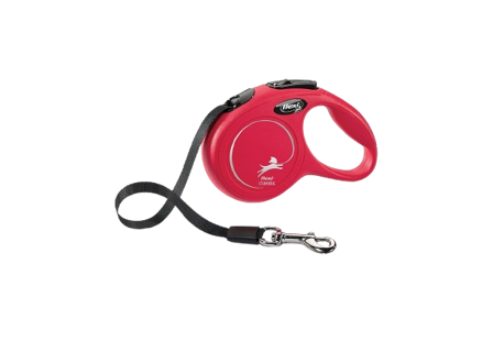 Flexi - Rullebånd New Classic Tape, 3m, XS, maks 12kg, Rød - Hund - Halsbånd - ZOO.no