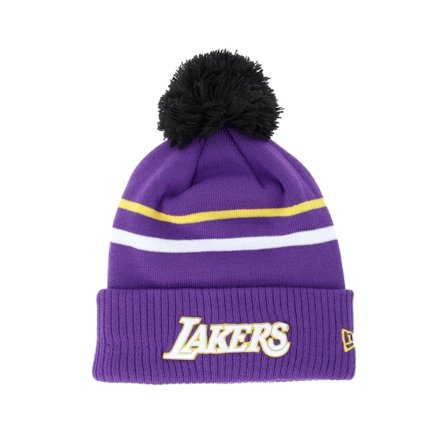 New Era - Púrpura pom Beanie - Los Angeles Lakers NBA Statement Knit Purple Pom @ Hatstore