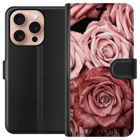 Kompatibelt Plånboksfodral till Apple Apple iPhone 16 Pro Rosor