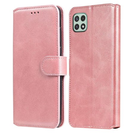 SKALO Samsung A22 5G Klassiskt Plånboksfodral - Roséguld