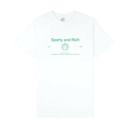Sporty & Rich, T-Shirts Wit, Heren, Maat:M