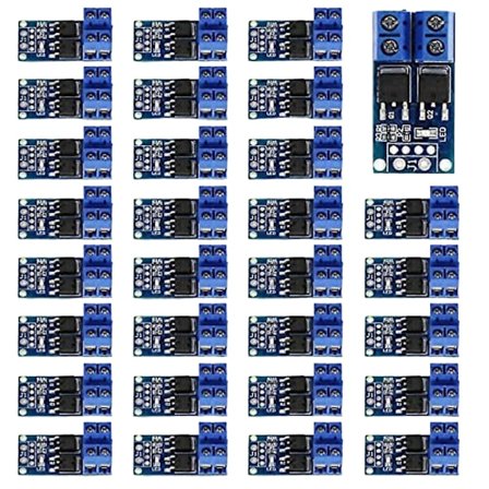 30 stk. MOSFET Switch Drive Modul DC 5V-36V 15A (Max 30A) 400W Dobbelt Højeffekts 0-20KHz PWM DC Motor S.pa