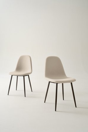 Jotex - Stol 2-pakke Beige - HOLMA - Kjøp Spisestoler & kjøkkenstoler hos Jotex