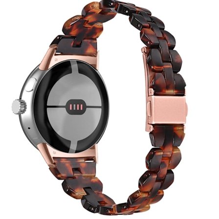 Google Pixel Watch urrem i rombeformet harpiks - Skildpaddeskal Farve