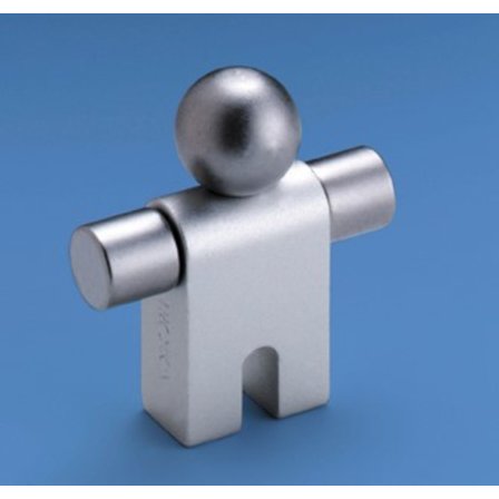 Magnet stark "Jump" silver, aluminium