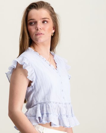 Gina Tricot Young Y boho blouse Blå Toppe/Bluser Pige - Kids Brand Store