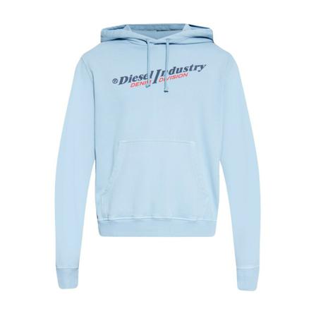 Diesel S-Ginn-Hood-Ind sweatshirt , Blauw , Heren , Maat: M