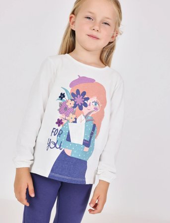 Boboli Knit T-Shirt - White - 86