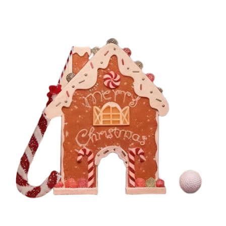 Bærbart Golfspillsett i Resin for Julebord, Robust Pepperkakedesign