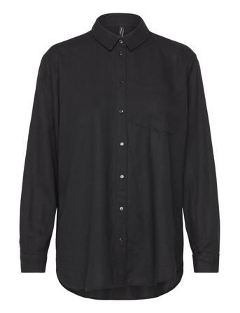Vmmymilo Ls Shirt Wvn Ga Noos Black Vero Moda