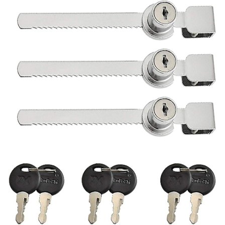 3 kappaletta terraario vitriinin liukuovien lukko, liukuovien salvat 6 avaimella