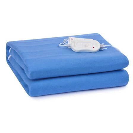 Deluxe elektriskt uppvärmt tröja, Supersize 160 X 130 cm mjuk fleece marinblå täcke