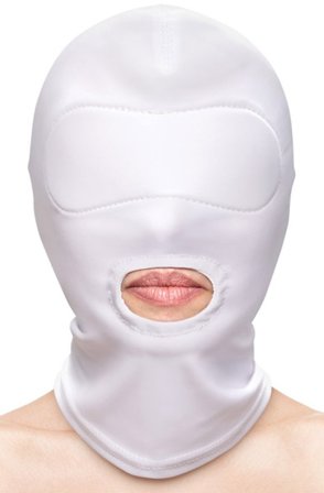 Fetish & Fashion Mouth Hood White - nsnovelties
