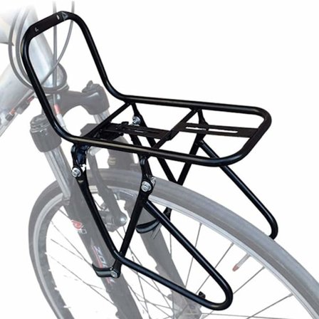 Cykel foran pannier rack 15KG belastning cykel rack bremse ramme bagagehylde kan bære pannier taske/cykelkurv/telt/sovepose