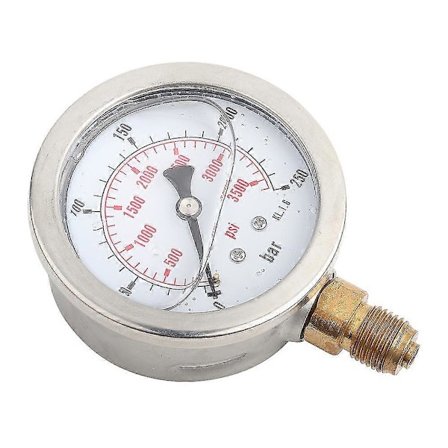 0-250 bar 0-3750 psi G1/4 63 mm Dial Hydraulisk Vattentrycksmätare