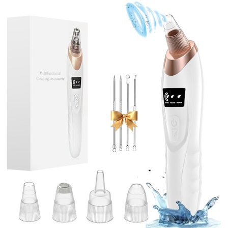 Elektrisk Blackhead Remover Vacuum 4 Sugekraftmodus Blackhead Remover Verktøy Black Head Remover for Ansikt Whitehead Remover med Varmemodus, De