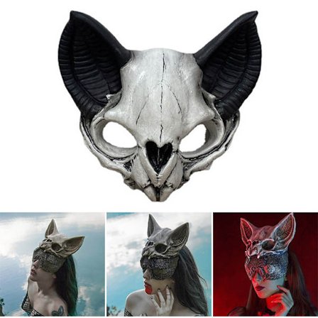 Skräck Masque Handgjord Resin Crafts Halloween Cosplay Kostym Rekvisita för Festival Party Masquerade