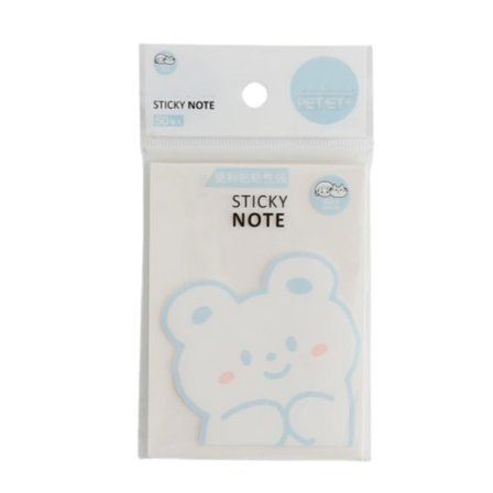 Genomskinlig post-it lapp PET vattentät handkonto kan sitta fast i studentbrevpappers anteckningsbok handkontoklistermärke (2st transparent post-it n