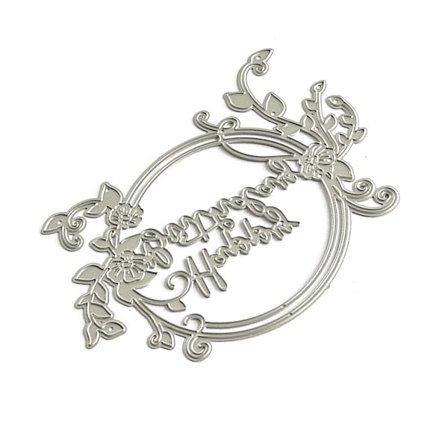 Tillykke med fødselsdagen Die Cuts Krans Skærestencils til Album Scrapbog Dekoration