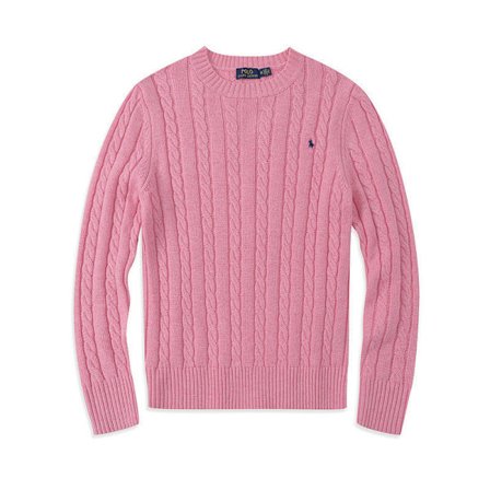 Polo Ralph Syksy/Talvi Crew Neck Kaapelineule Villapaita Rento Villapaita - Pinkki - Koko M