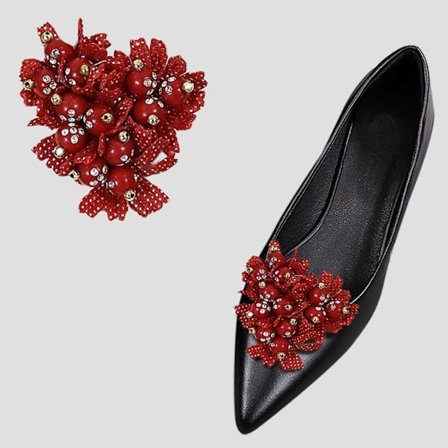 2stk Skodekorationsclips Skinnende dekorative klips RØD