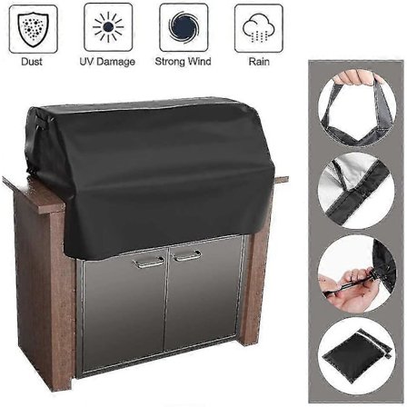 32-37 Tommer Grill Cover Island Bbq Indbygget Grill Top Cover Kraftig Vandtæt Grillovertræk Gas Grill Cover Wat