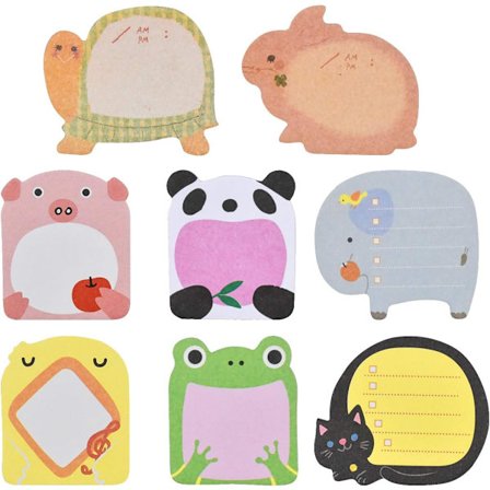 Klistermærker, 8 stk. dyreformede klistermærker, mini-klistermærker