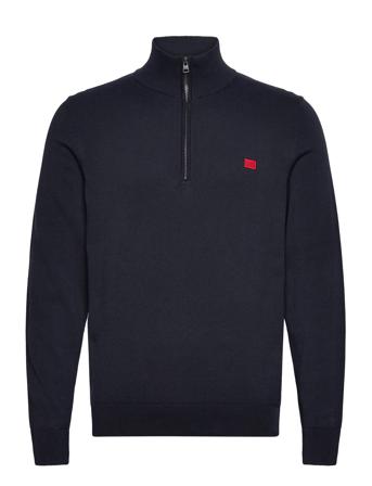 San Quintus-C Designers Knitwear Half Zip Jumpers Navy HUGO
