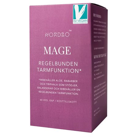 Nordbo Mage Vegansk 60 kaps., Helse & Madvarer, Ingredienser, Urter