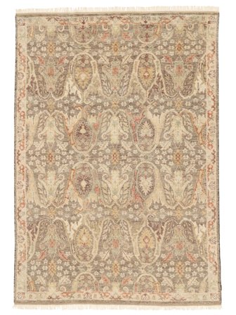 Hand Knotted Oushak Indo Rug 268X378 Orange/Brown