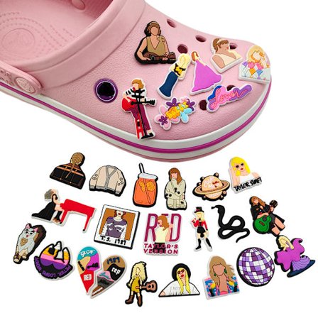 #27 stk. Tegnefilm Taylor Swift Crocs skotilbehør#